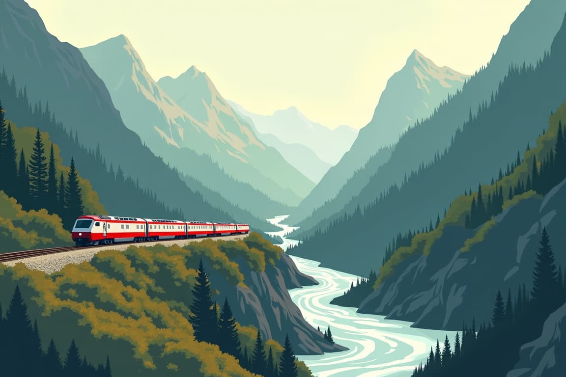 Illustration of 2 Day Rail, Banff - Jasper