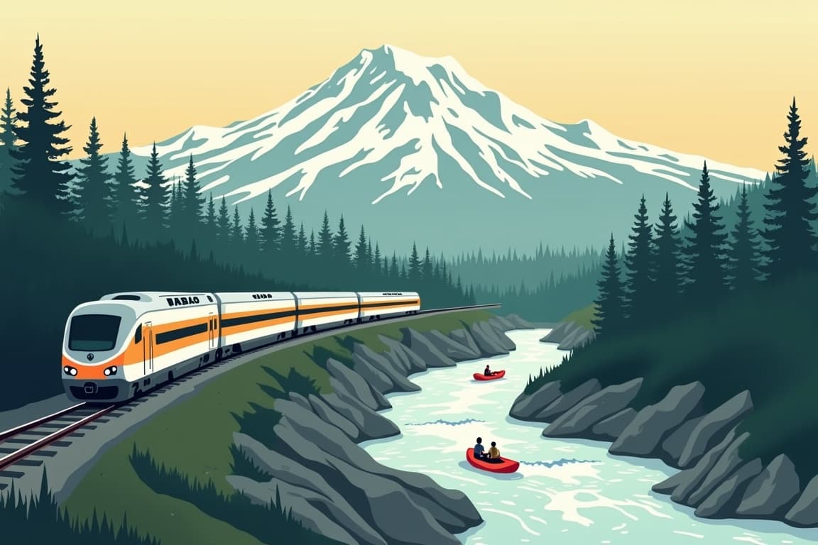 Illustration of "Active Alaska" Rail Package