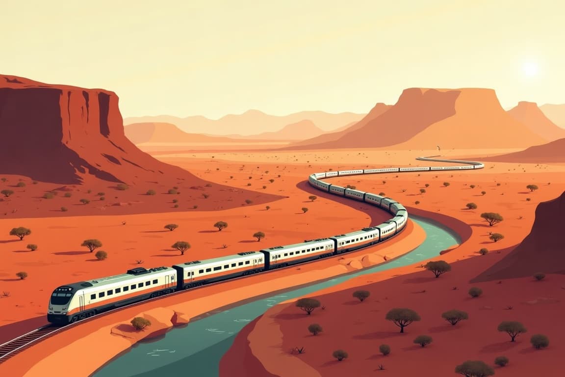 Illustration of Adelaide to Darwin (Outback Spirit)