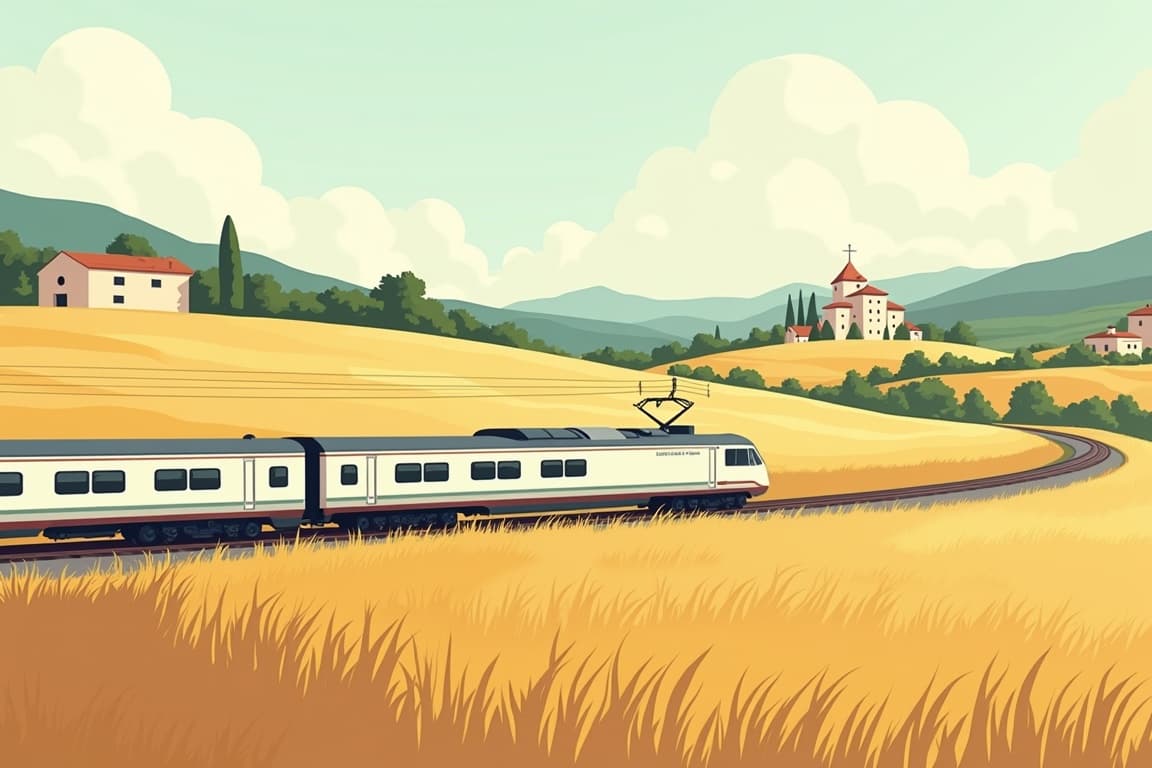 Illustration of Aix-en-Provence by First Class Rail