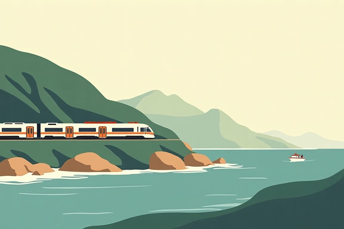 Illustration of Albania by Rail