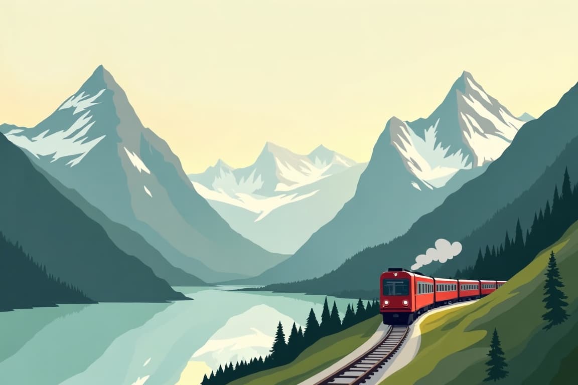 Illustration of Alpine Steam Express