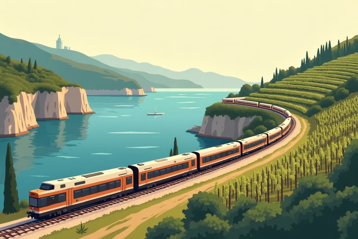 Illustration of Alps to the Eternal City