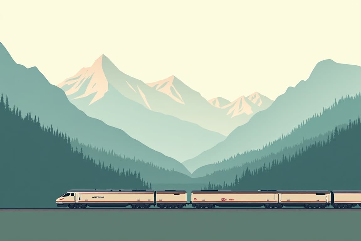 Illustration of America Coast to Coast