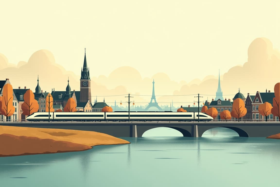 Illustration of Amsterdam Brussels Paris Tour