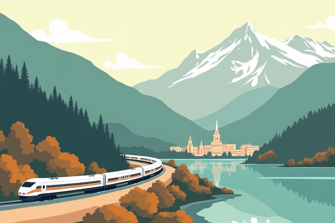 Illustration of Amsterdam, Paris, Zurich, and Rome