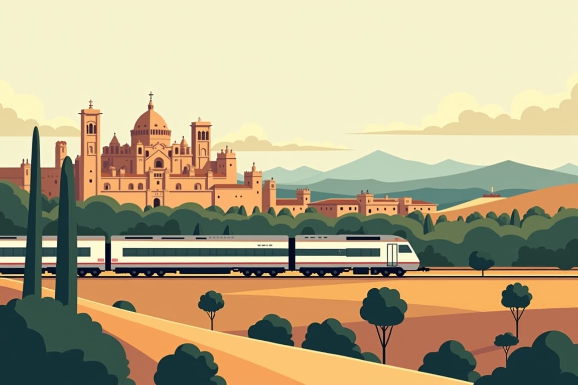 Illustration of Andalucia by Rail