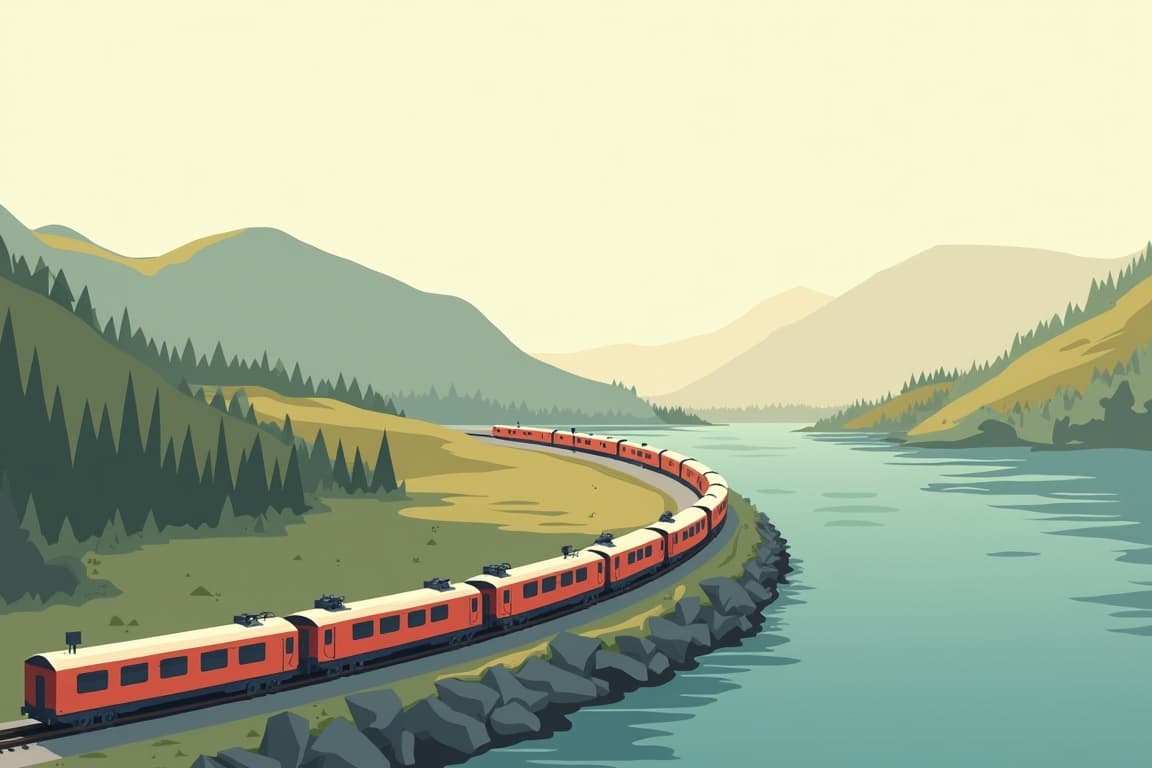 Illustration of Around Europe in 80 Days