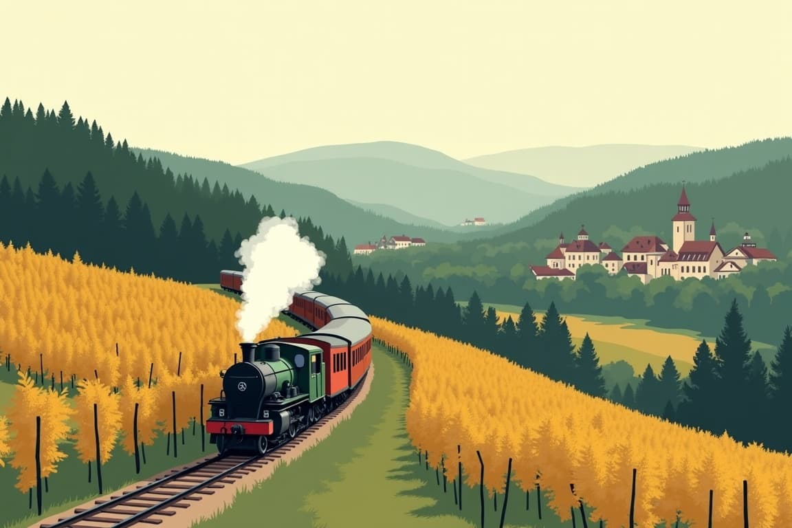 Illustration of Autumn in Alsace