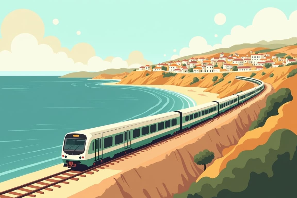Illustration of Barcelona and Valencia