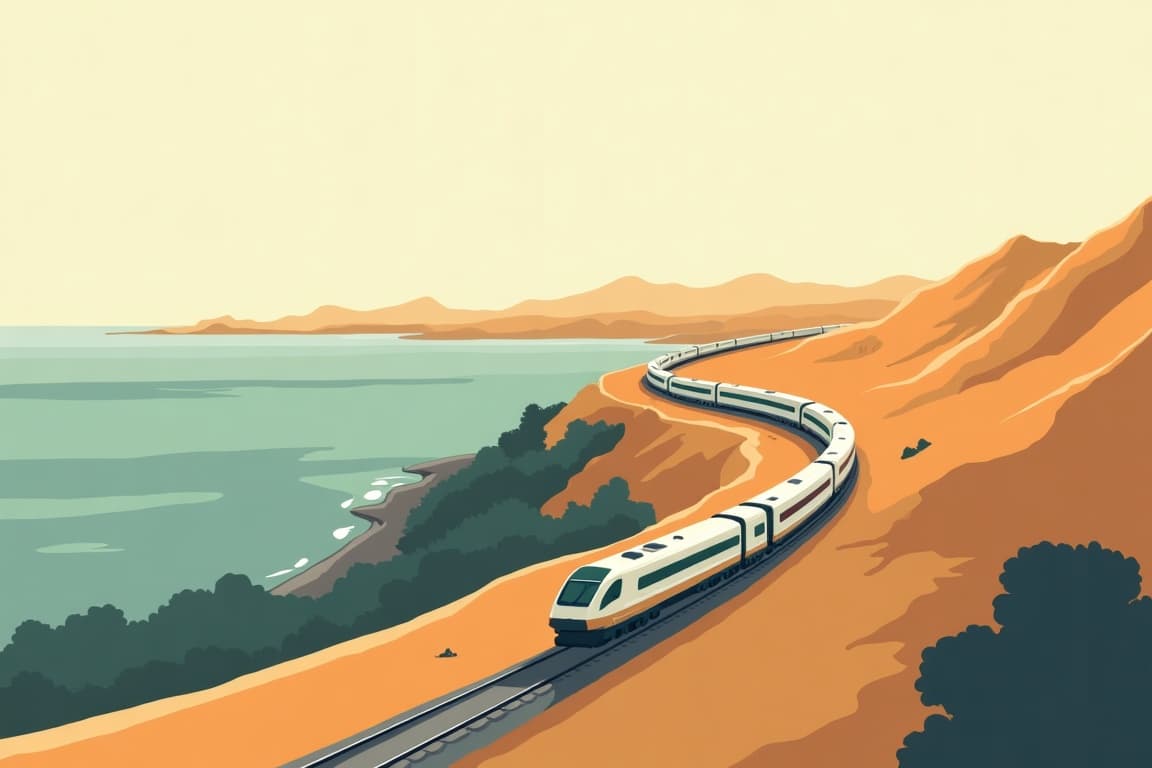 Illustration of Barcelona, Seville, and Madrid