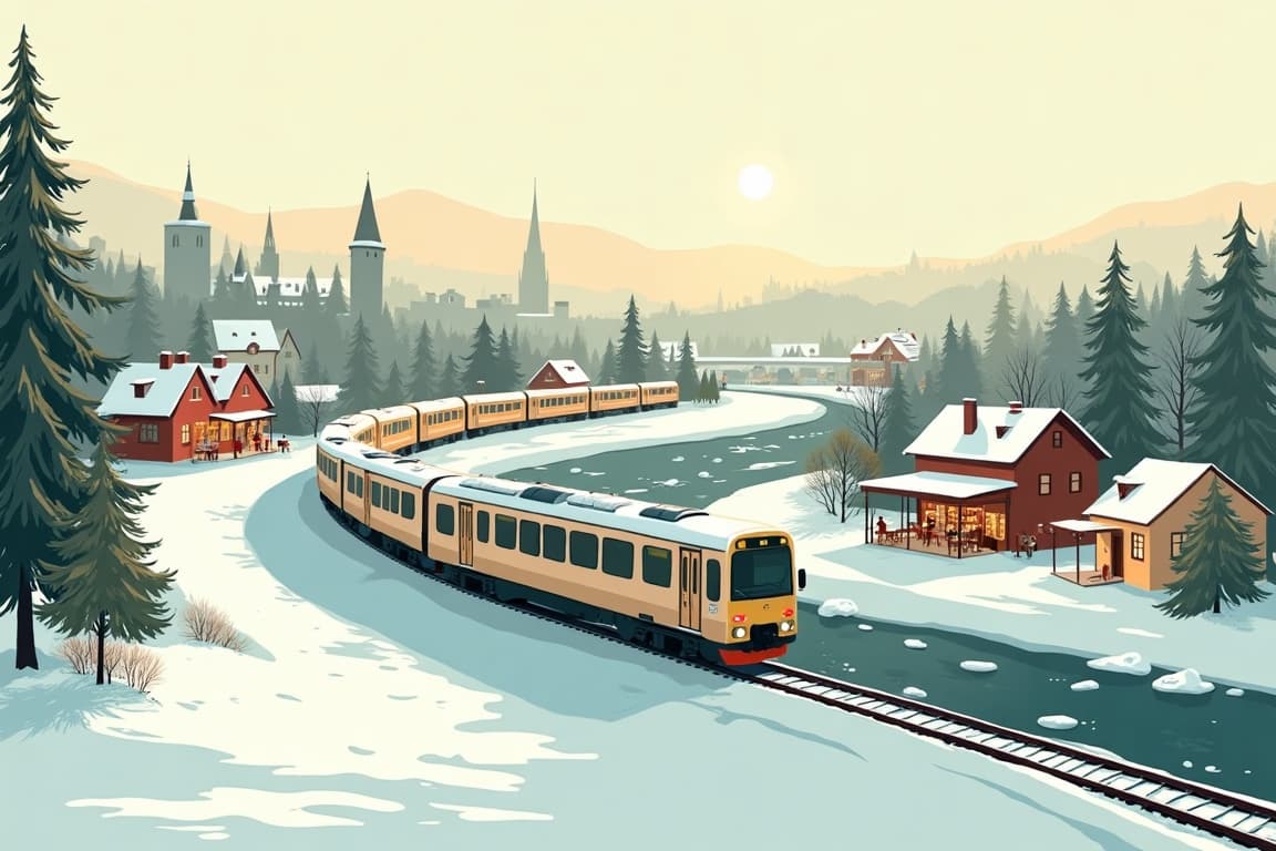 Illustration of Bavarian Christmas Markets