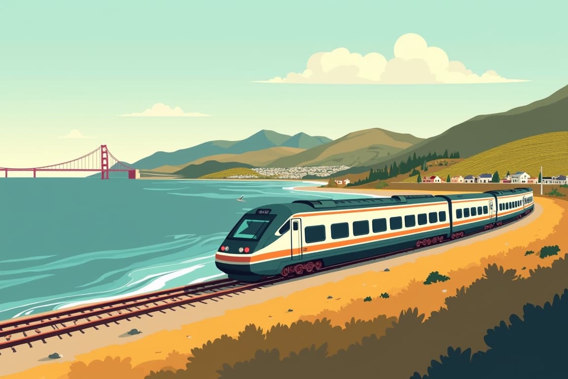 Illustration of Bay, Wine, and Waves