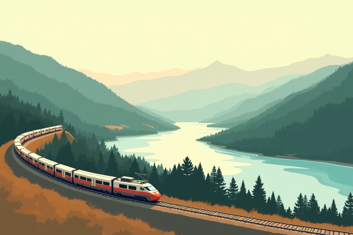Illustration of Belgrade to Bar by Train