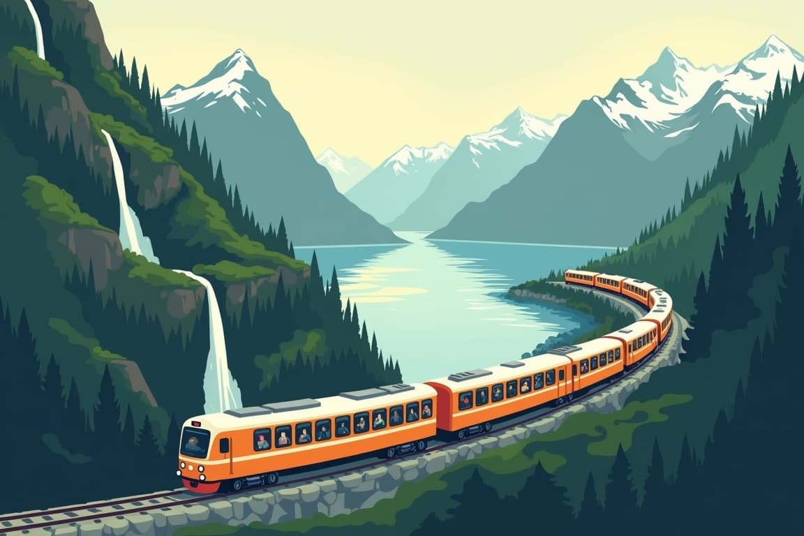 Illustration of Bergen & Flåm Railways