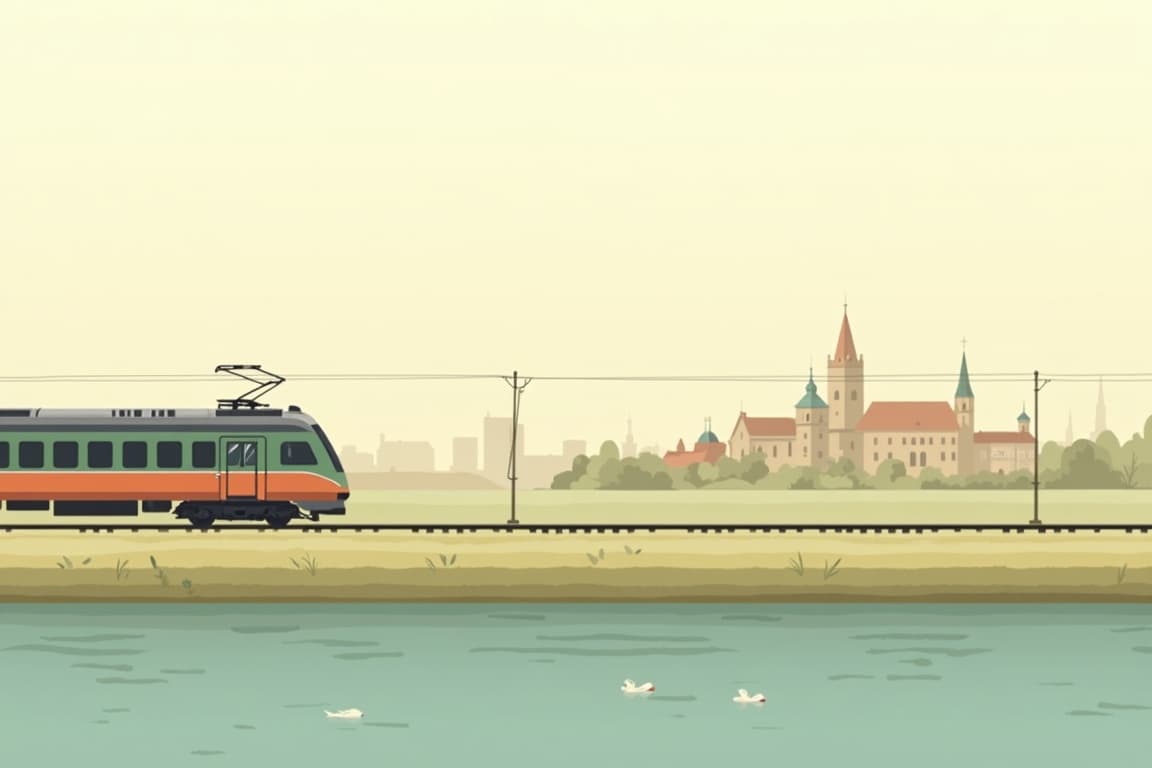 Illustration of Berlin and Krakow