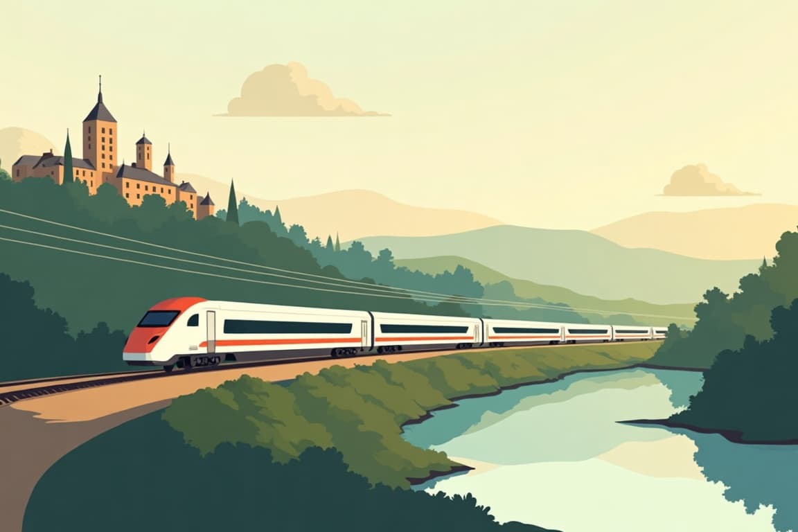 Illustration of Berlin and Munich to Nuremberg
