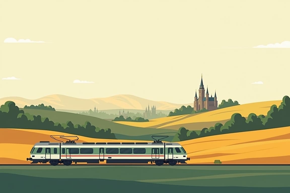 Illustration of Berlin, Dresden, and Munich