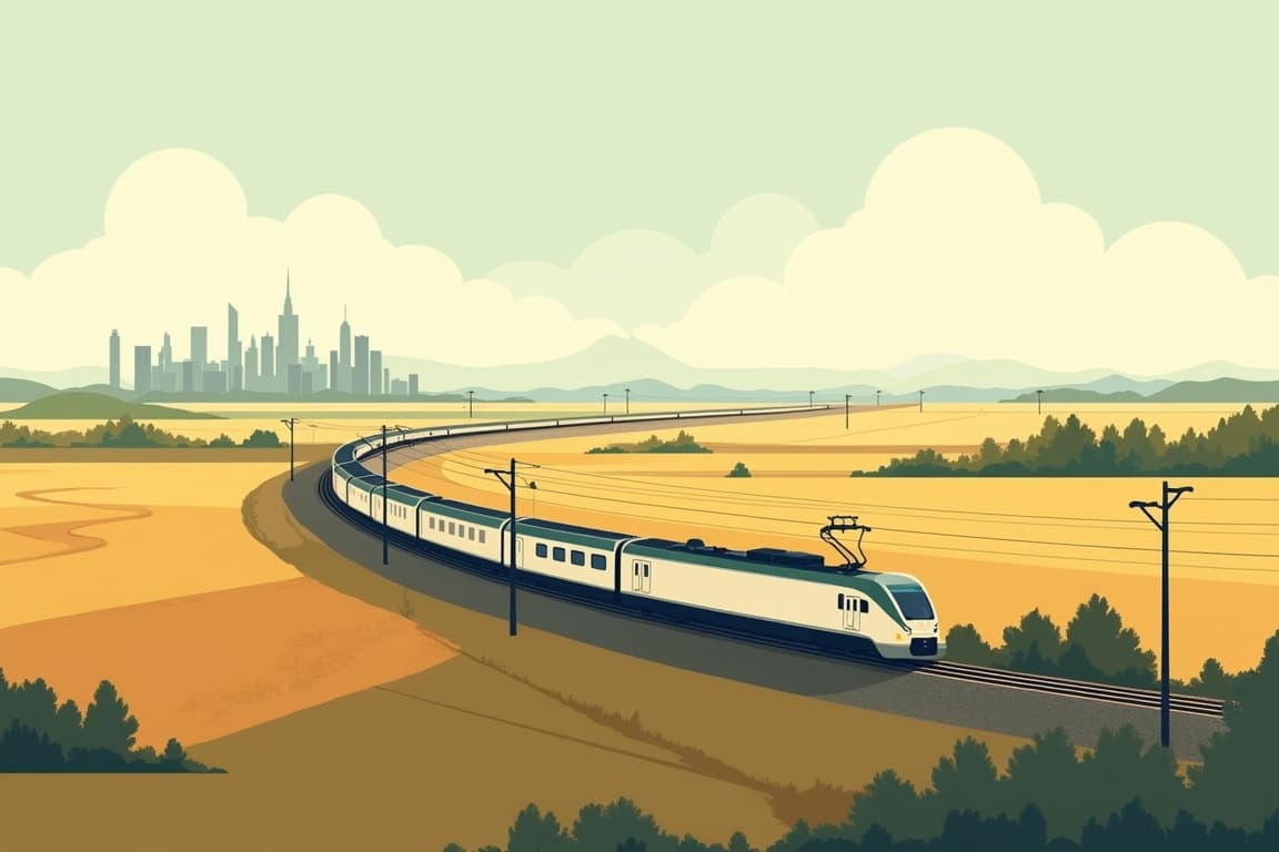 Illustration of Berlin to Warsaw by Rail