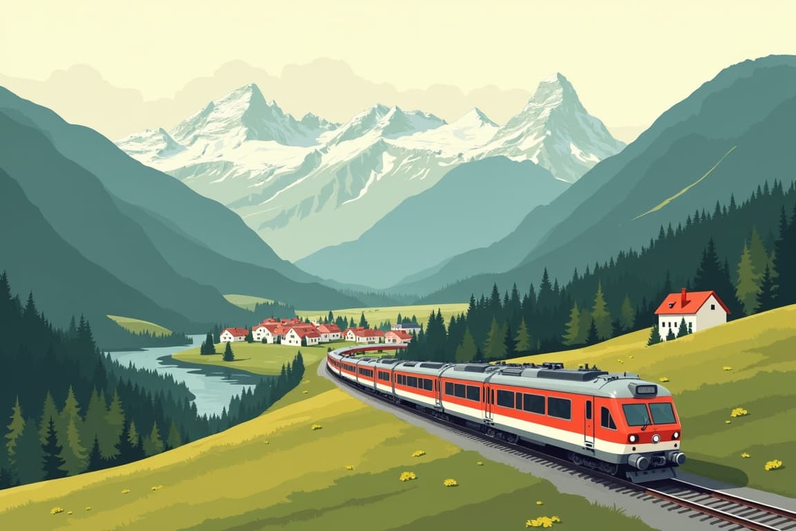 Illustration of Bernese Oberland and Beyond