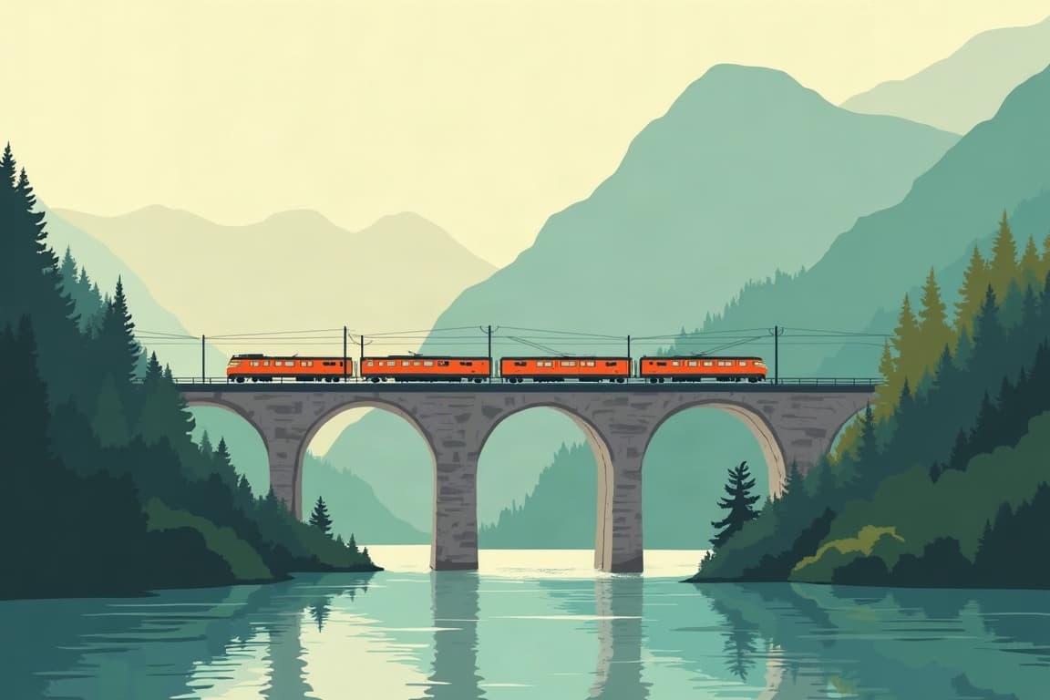 Illustration of Bernina Express Tirano – Chur