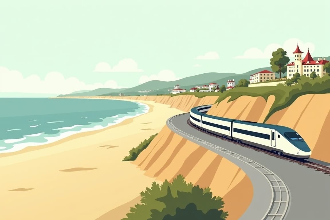 Illustration of Biarritz by First Class Rail