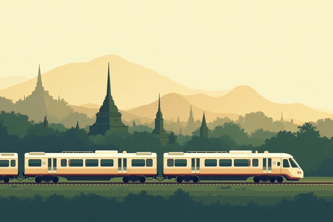 Illustration of Blue Jasmine Train