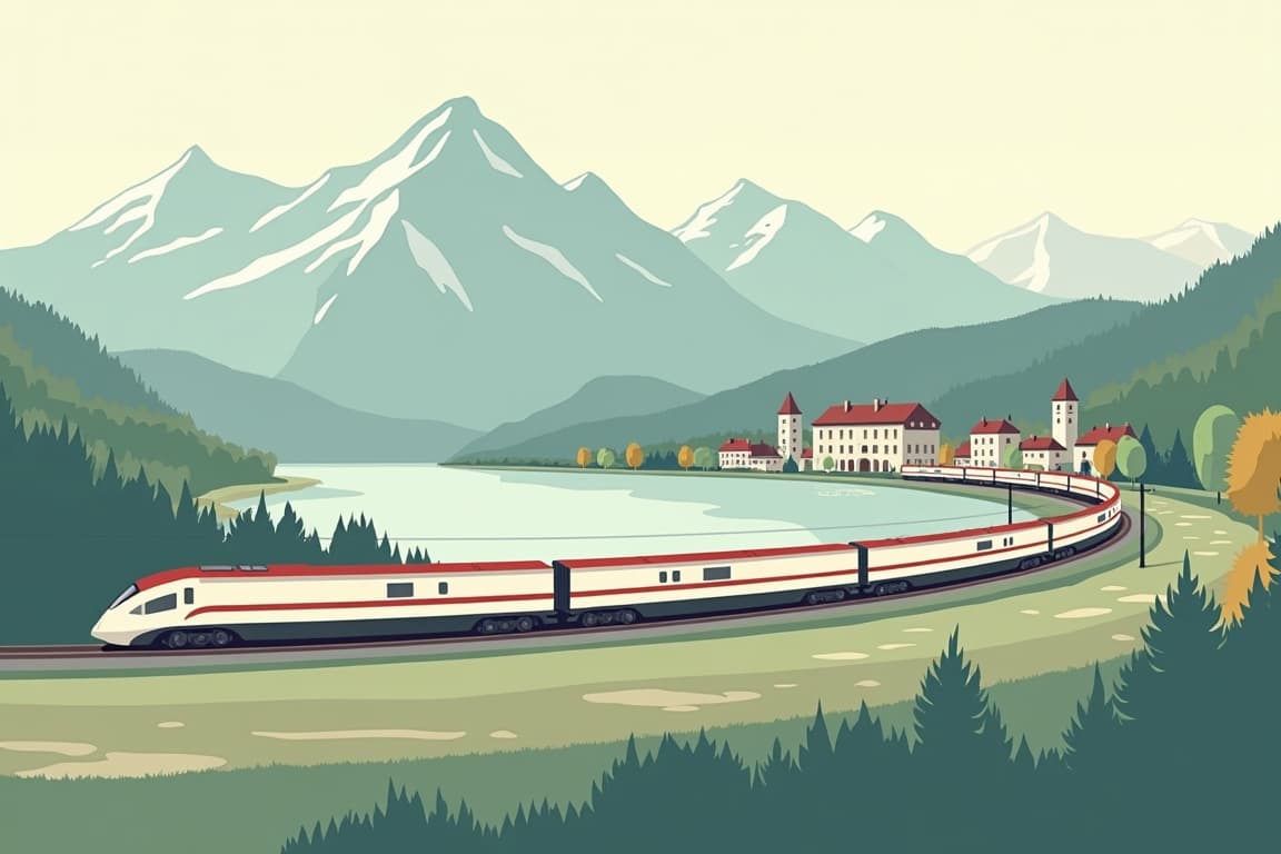 Illustration of Bologna by First Class Rail