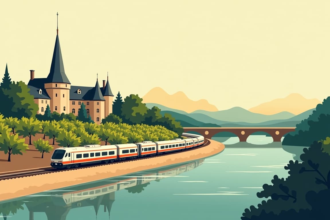 Illustration of Bordeaux by First Class Rail
