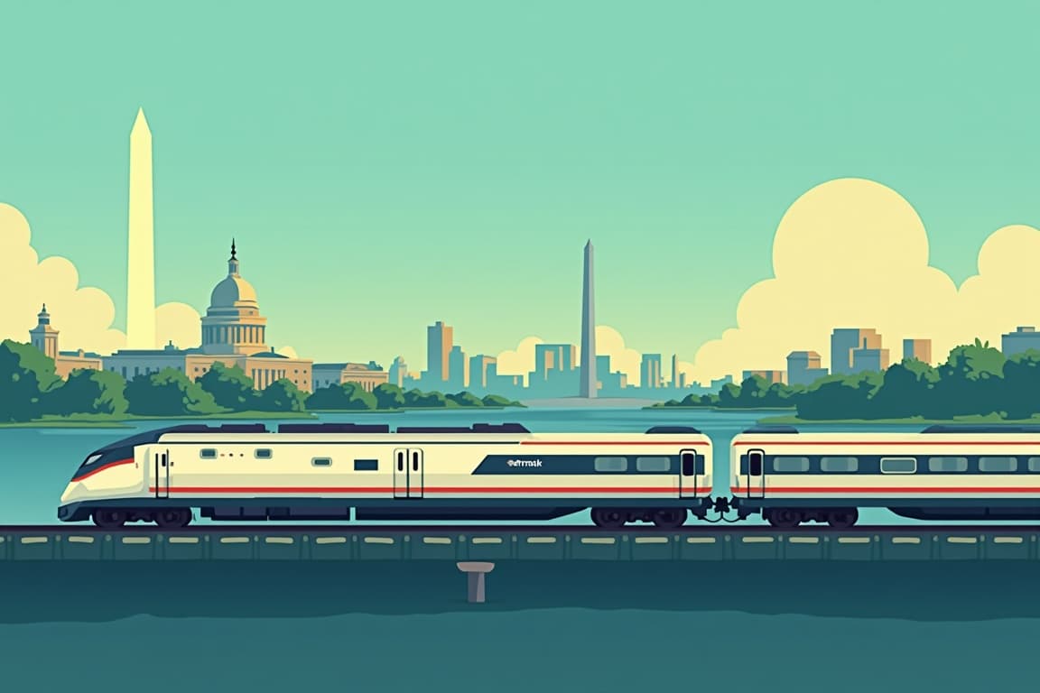 Illustration of Boston and Washington DC