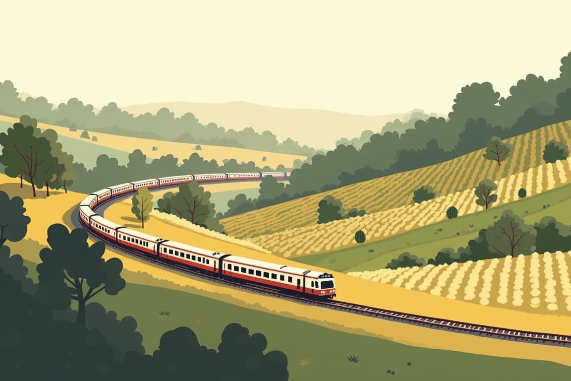 Illustration of Bowral and Beyond by Rail