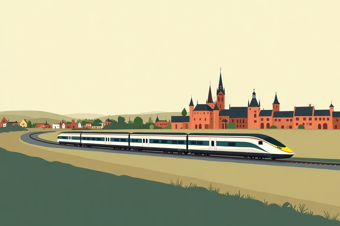 Illustration of Bruges by First Class Rail