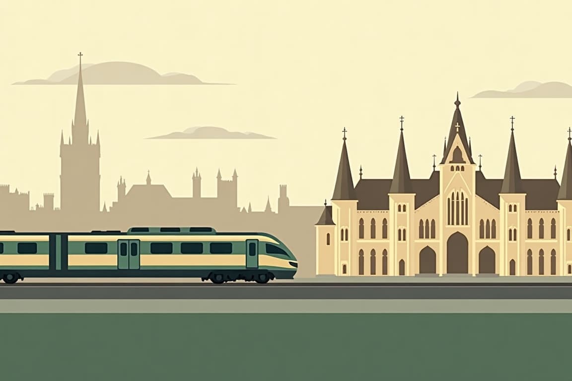 Illustration of Brussels and Bruges