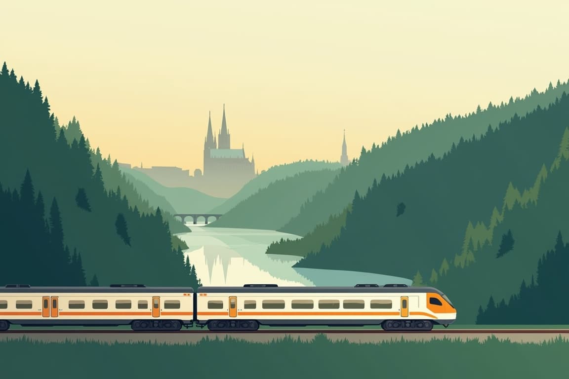 Illustration of Brussels, Luxembourg, and Cologne