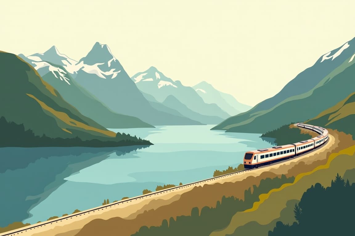Illustration of By Train to the Midnight Sun
