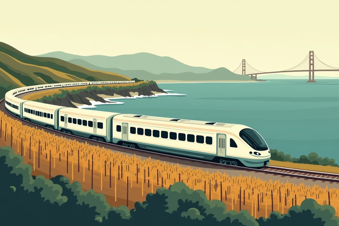 Illustration of California Coast