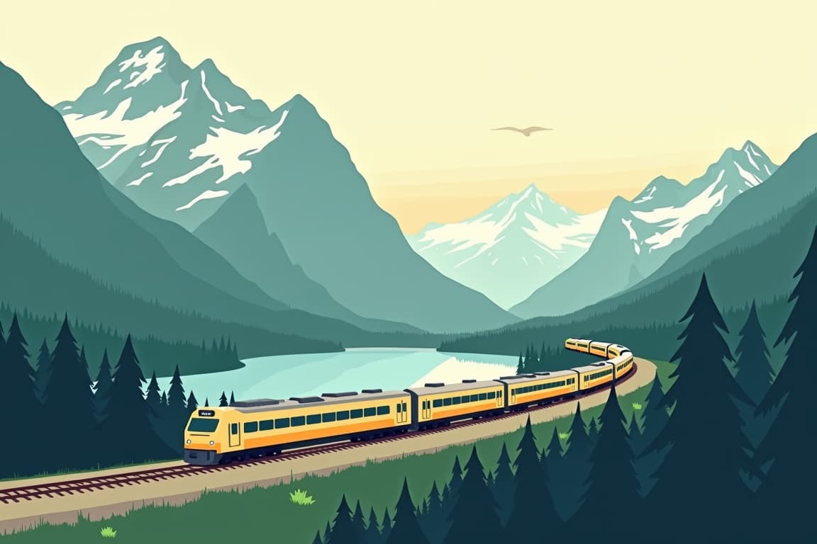 Illustration of Canada Coast to Coast by Train