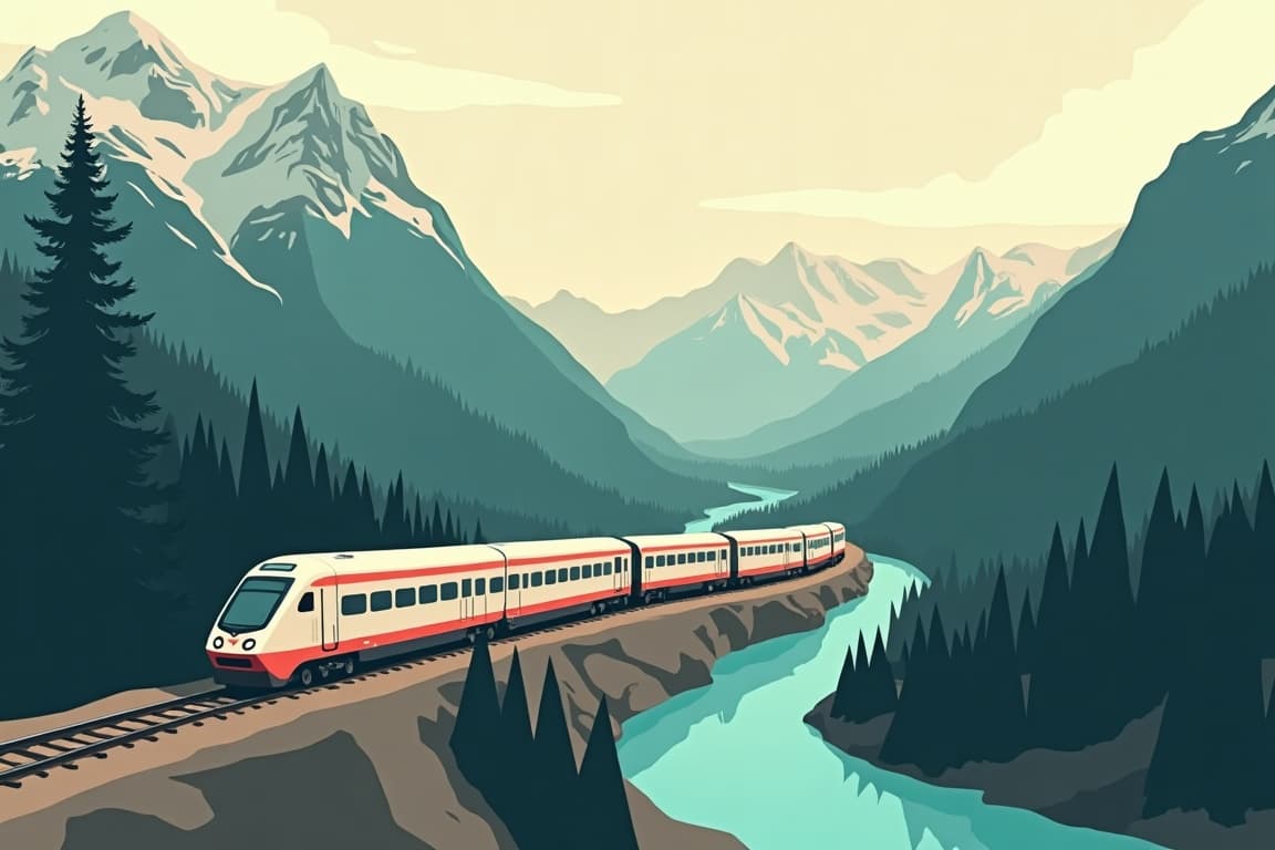 Illustration of Canada's Epic Rail Passage
