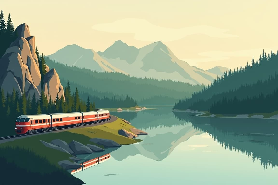 Illustration of Canadian Cross-Country Journey
