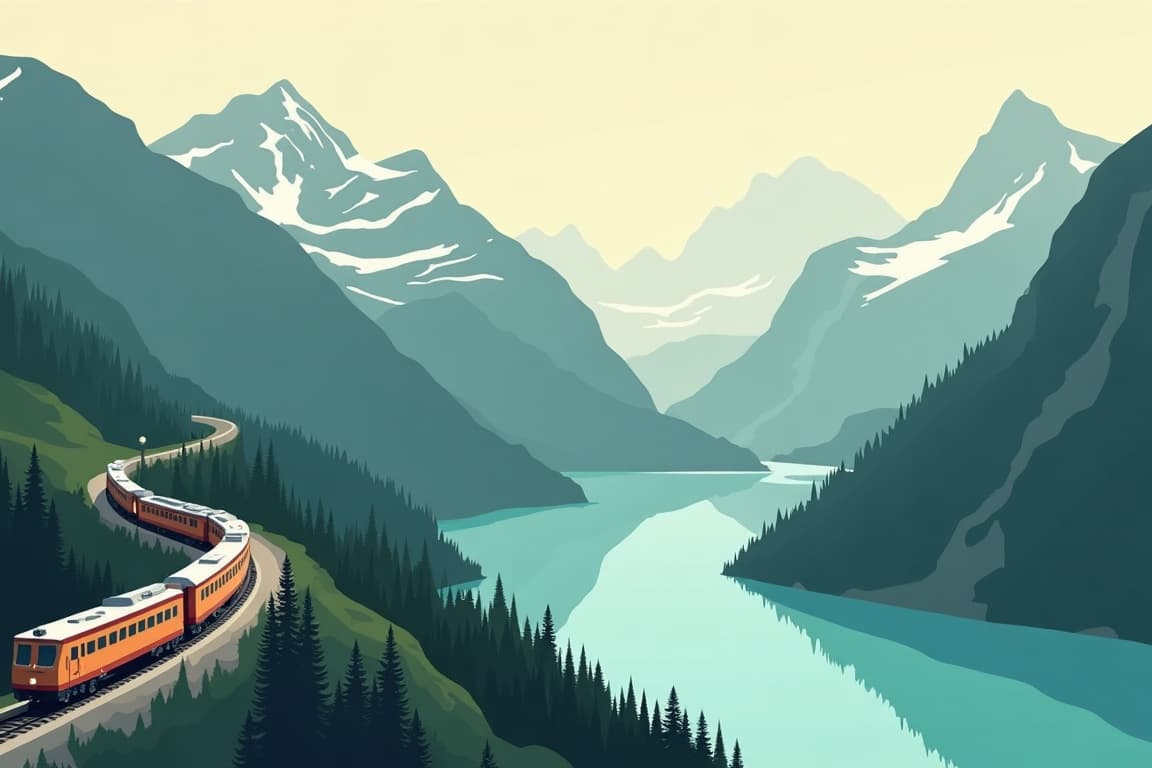 Illustration of Canadian Rockies Circle Journey