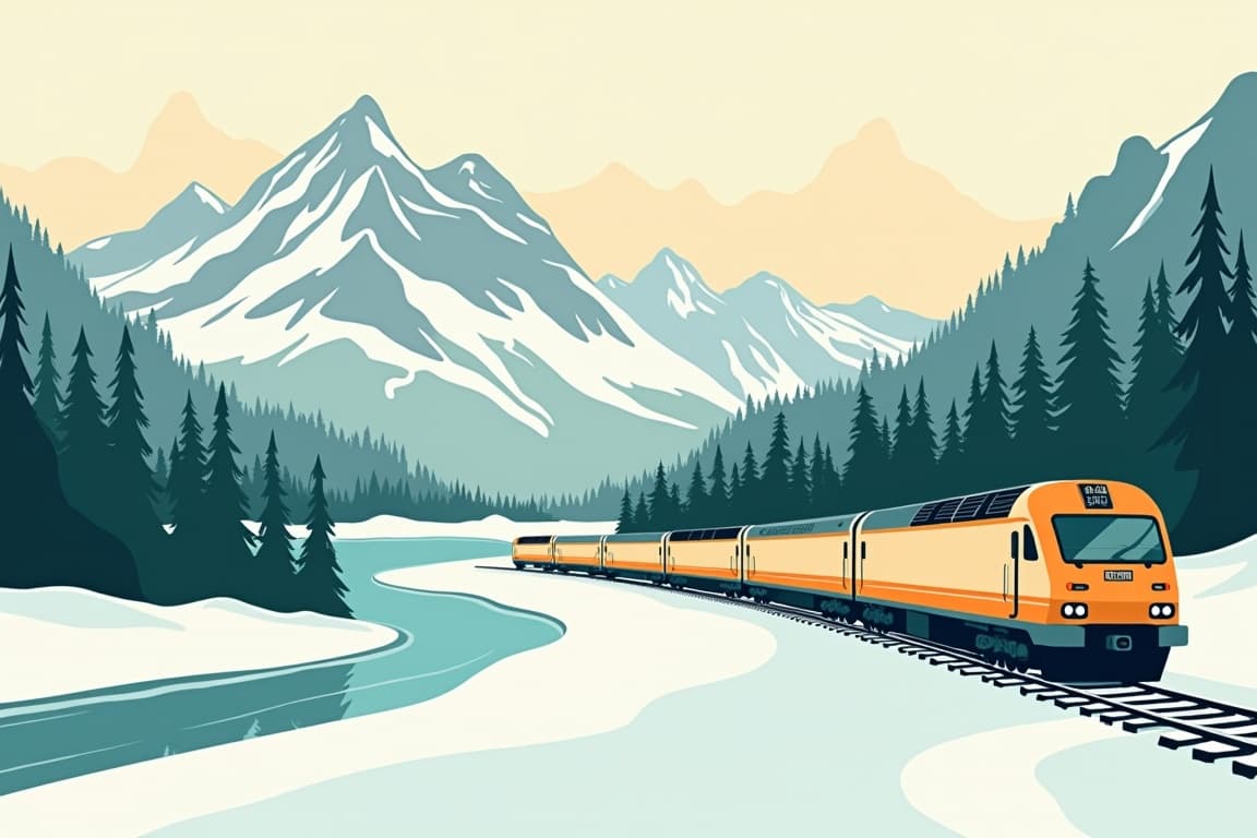 Illustration of Canadian Rockies Winter Discovery
