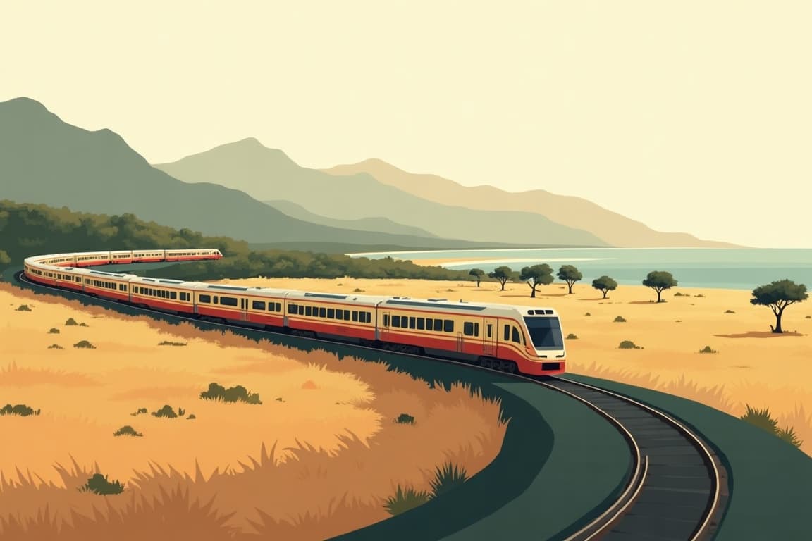 Illustration of Cape Town, Rail & Safari