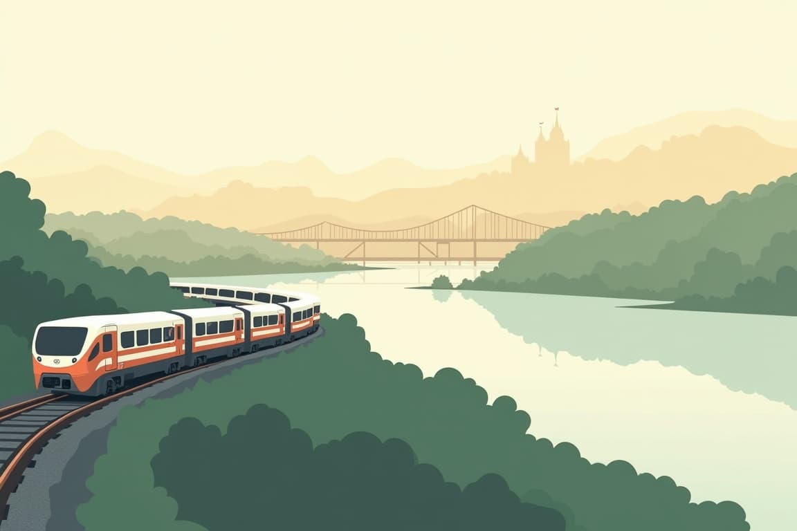 Illustration of Central Europe by Sleeper Train