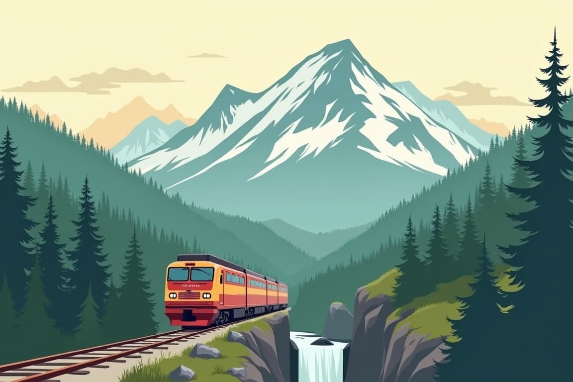 Illustration of Circle the Rockies Extended Getaway