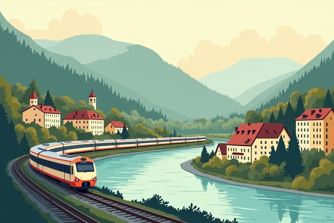 Illustration of City break in Villach