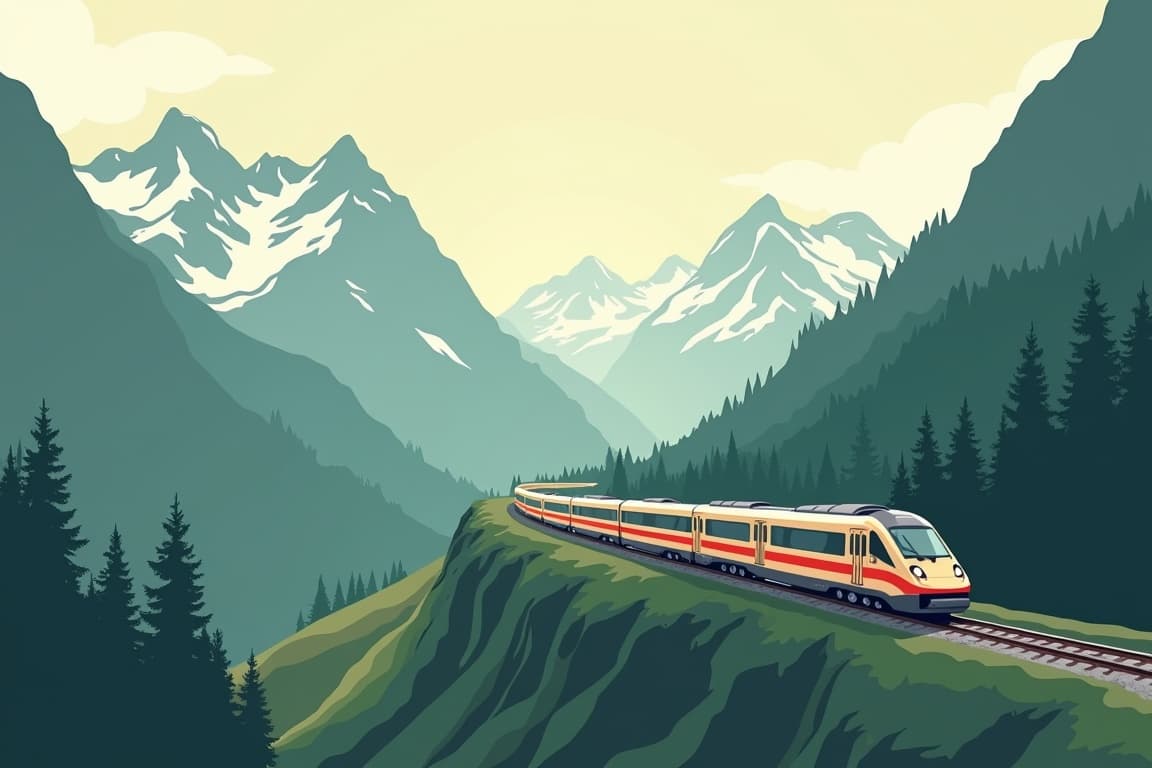 Illustration of Classic Bernina Express