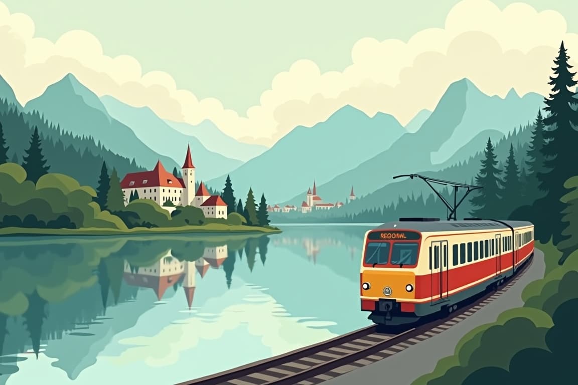 Illustration of Classic Castles & Legendary Lakes