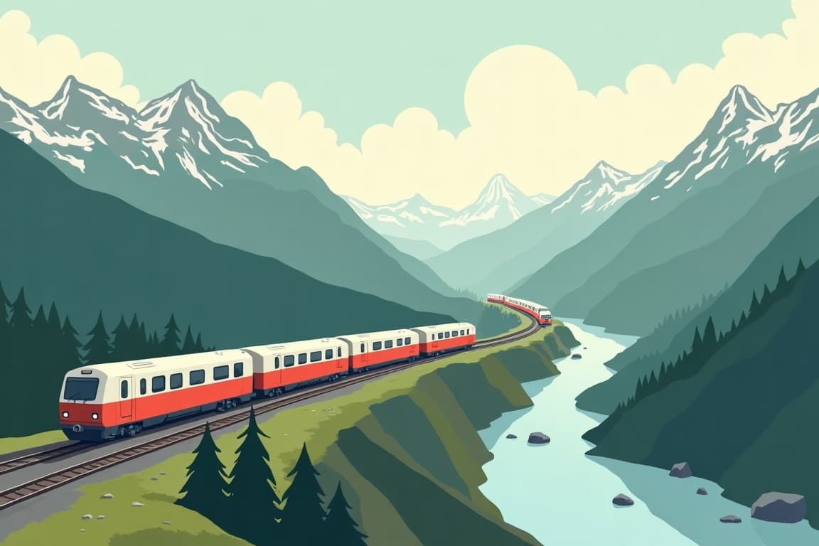 Illustration of Classic Glacier Express