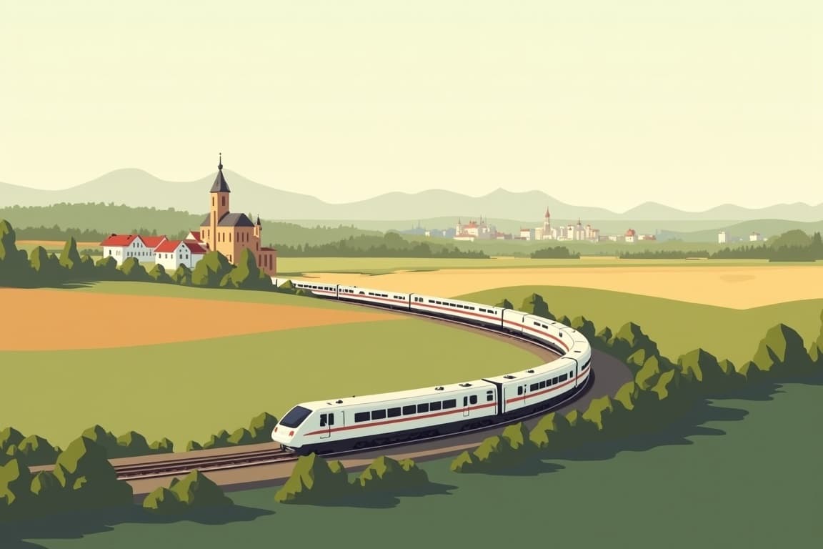 Illustration of Classic Poland by Rail