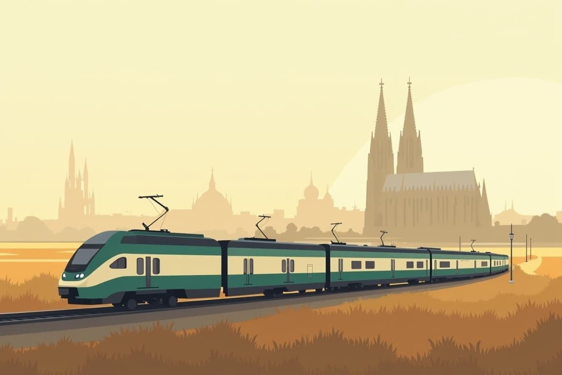 Illustration of Cologne and Berlin